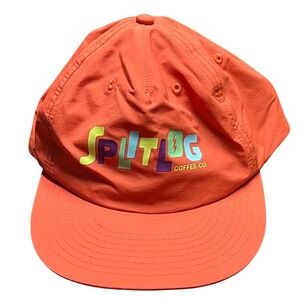 AS Colour Splitlog Coffee Co Hat OS Orange Nylon Surf Snapback 5-Panel Cap